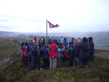 Our 'Sunrise' ceremony on top of Creaghan Odhar, a small hill behind the campsite.